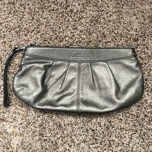 Coach Metallic Leather Clutch